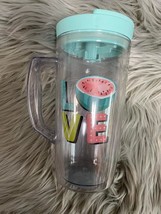 Love w/ Watermelon 33oz Cup, with Handle, NEW - £11.78 GBP