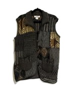 Sandy Starkman Womens L Sweater Vest Patchwork Embroidered Boho Vintage - $528.96 MXN