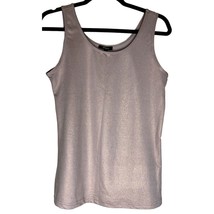 Cupio Shimmer Sleeveless Tank Top Blouse Shirt Women Size Small Blush Pink Festi - £13.99 GBP