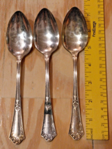 Vintage Oneida Community Par Plate Tablespoon Lot Of 3 Silverplated Floral - £14.20 GBP
