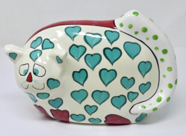 Bella Casa by Ganz Large Colorful Ceramic Cat Bank - £19.60 GBP