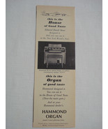 1964 World&#39;s Fair Ad Hammond Organ at The House of Good Taste - $10.96 CAD