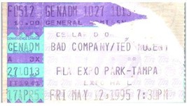 Bad Company Ted Nugent Ticket Stub May 12 1995 Tampa Florida - £35.86 GBP