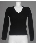 J.CREW 100% Pure Cashmere V-Neck Black Long Sleeve Super Soft Sweater Wm... - $74.88 CAD
