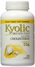 Kyolic Aged Garlic Extract Formula 104, Cholesterol, 200 capsules - £23.61 GBP