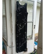 Positive Attitude Dress Black Shimmer Floral silver flowers Women&#39;s size 14 - $14.00