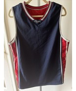 Vintage Reebok Reversible Basketball Jersey Red &amp; Navy RBK Blank No Team... - £19.00 GBP