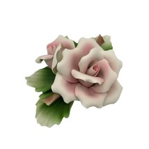 Vintage Rose Pale Pink Capodimonte Made in Italy Porcelain Delicate - £22.31 GBP