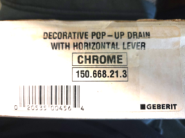 Geberit 150.668.21.3 Decorative Pop-Up Drain w/ Horizontal Lever, Chrome - €59,51 EUR