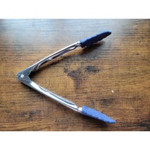 Blue Silicone/Rubber Tongs - 7&quot; Long (used) - Made in China - $8.90