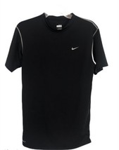 Nike Mens Shirt Size XL Black Fit Dry Short Sleeve Shirt Stretch Athleisure  - £14.82 GBP