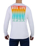 Mens Reel Life Sunset Rods Long Sleeve Performance T-Shirt - WHITE - 2XL... - £15.85 GBP