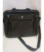 SwissGear Vinyl Leather Top Load 15&quot; Laptop Black Swiss Gear bag travel - £30.18 GBP
