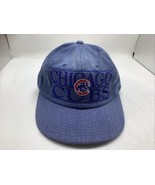 Chicago Cubs Strapback Hat Cap Denim Spell out - $20.36 CAD