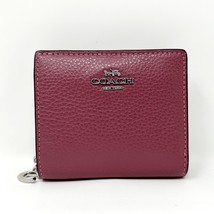 Coach Snap Wallet in Light Raspberry Leather C2862 New With Tags - $176.22