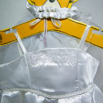 Build A Bear BRIDE White Satin Wedding Dress Gown Slippers Veil Bouquet - £12.78 GBP