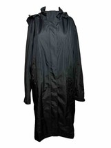 Eddie Bauer Women&#39;s Size 2XL Girl On The Go Trench Black Raincoat Removable Hood - £28.43 GBP