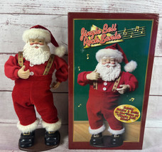 Vintage Jingle Bell Rock Santa Animated Dancing Musical 16&quot; Tested &amp; Works 1998 - £36.50 GBP
