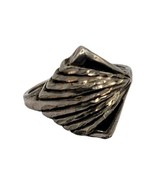 VTG Seashell Sterling Silver Hand-Etched Filigree Ornate Statement Ring ... - £22.03 GBP