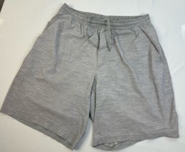 Lululemon Shorts Men’s Large Athletic Gym Casual Gray Drawstring Running - $34.99