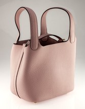 Hermes Picotin 18 Rose Sakura Clemence Leather Gold Hardware w/ Dust Bag... - £3,504.43 GBP