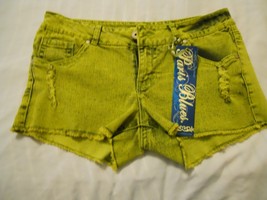 Shorts Junior Size 5 Women Green Stretch Jean Paris Blues - $14.98