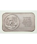 1973 Frasier Il Leone Pioneer come Nuovo Artistico Barretta 1 Oz. Argento - $104.53 CAD