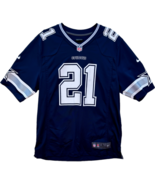 Dallas Cowboys NFL Ezekiel Elliott 21 NIKE players on field jersey navy ... - $45.23