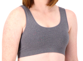 Anybody Intimates Scoop Neck Lounge Bra- Heather Grey, SMALL - £17.80 GBP