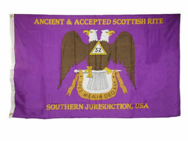 3x5 3&#39;x5&#39; Ancient &amp; Accepted Scottish Rite Southern Jurisdiction, USA Flag - $27.99
