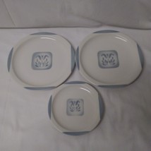 Syracuse China Cadet Dinner Bread Butter Plate Blue Gray Square Plant Restaurant - £29.44 GBP