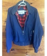 Vintage Windbreaker Brand Bomber Jacket Men&#39;s Medium Blue Baracuta Style... - $36.07