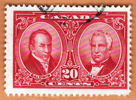 CANADA 1927 Very Fine Used Stamp Scott # 148 R. Baldwin and Sir L.H.Lafontaine - £2.85 GBP
