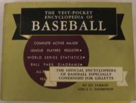 .  The Vest-Pocket Encyclopedia of Baseball: written by HY Turkin and S. C. Thom - £23.98 GBP