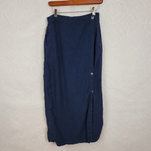 Vtg Click by Color Me Cotton Womens Skirt Size S Navy Flowy Pockets Lage... - $23.13