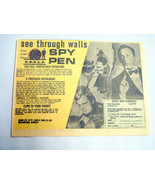 1966 Color Ad The Man From U.N.C.L.E. Spy Pen Solo and Kuryakin UNCLE - £6.26 GBP