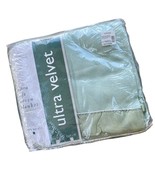 Vintage Acrylic Blanket Twin Satin Trim Ultra Soft Woven Sea Green New N... - $596.11 MXN