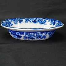 Cauldon England Flow Blue Soap or Relish Dish Bentick Pattern c 1890 - $33.87