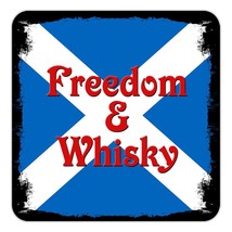 Freedom And Whiskey : Gift Coaster Party Robert Burns Night Poetry Scottish Wall - £4.00 GBP