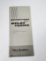 Vintage January 1955 Potter Brumfield Definitions of Relay Terms Brochure - £6.17 GBP