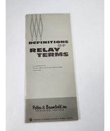 Vintage January 1955 Potter Brumfield Definitions of Relay Terms Brochure - £6.04 GBP