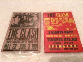 2 New The Clash FRIDGE Magnets 2&quot; x 3&quot; Concert NY Reprint 1981 Metal - £6.24 GBP