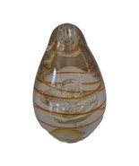 Vintage Clear Orange Swirl Paperweight Art Glass Office Home Egg Shape - $270.51 MXN