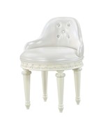 Dorothy Vanity Chair w/Swivel, Ivory Finish - $5,713.22 MXN