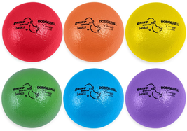 Rhino Skin Basic Dodgeball Set With Mesh Storage Bag 6&quot; Set of 6 NEW - £56.65 GBP