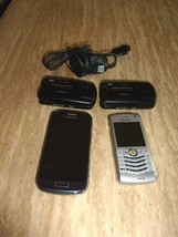 Cell Phone Lot of 4-Samsung and Blackberry--For Parts Only-- - £18.50 GBP