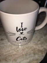 Coffee Mug - I Love Cats - New and Unused - Regular Size Porcelain Coffe... - £9.49 GBP