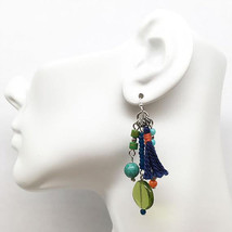 Boho Chic Festival Collection Beaded Drop Tassel Earrings by Treska - £15.58 GBP