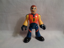 Fisher Price Imaginext Replacement Figure Blue Red Yellow Flames Outfit  - $2.51