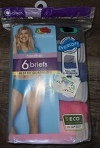 Fruit Of The Loom ~ Womens Brief Underwear Panties 6-Pair Heather Cotton... - £15.89 GBP